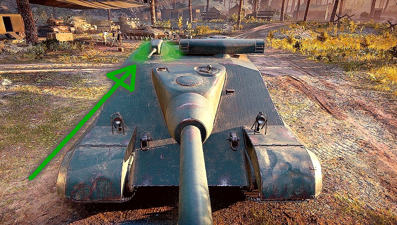 Французская ПТ-САУ X уровня  AMX 50 Foch B. Куда пробивать башню с пулемётом.