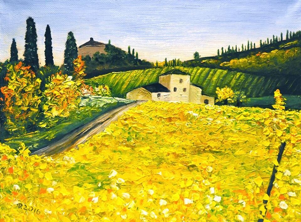 Вот, чувствую, не те я картины пишу. Надо осваивать "концептуальную" живопись.