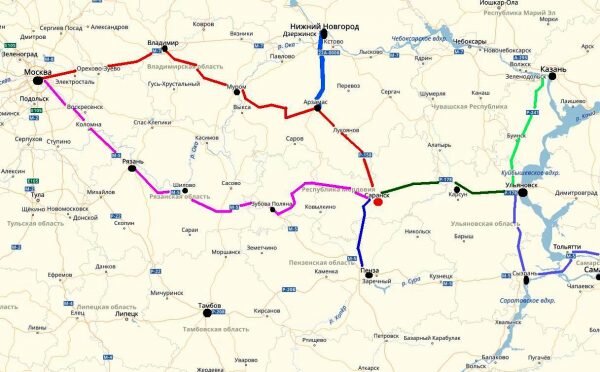 До Саранска удобно добираться из крупных городов: Москва, Самара и т. д