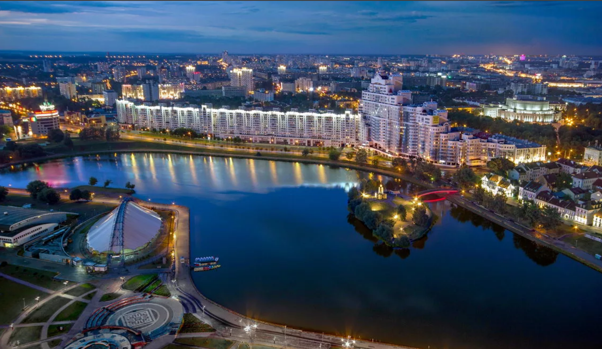Панорама вечернего Минска 