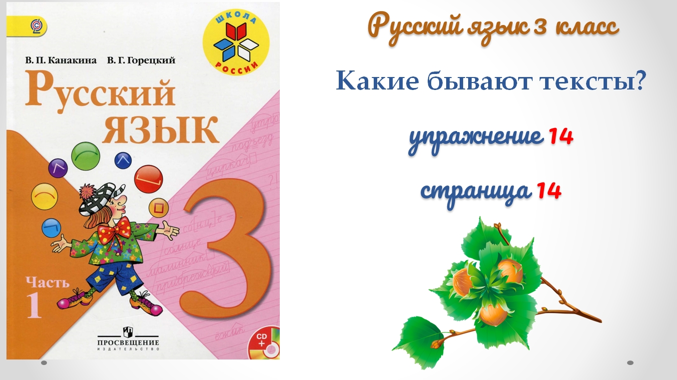 Русский 3 класса канакина горецкий