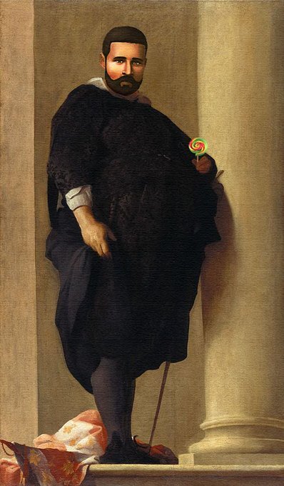 Боб Панкейк в качестве героя картины "Портрет Джентльмена"