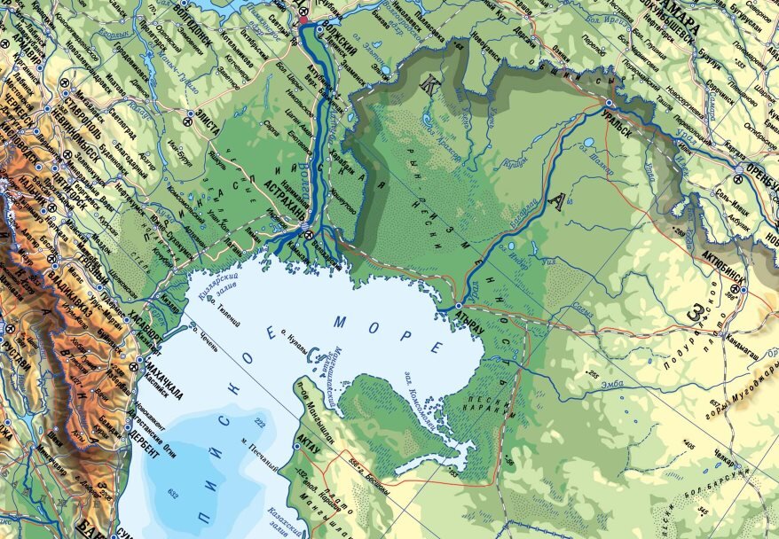 Место ниже. Южный Урал Прикаспийская низменность. Прикаспийская низменность на атласе. Прикаспийская низменность на карте. Прикаспийская равнина на карте мира.