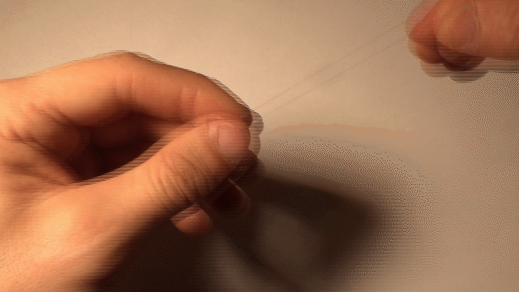 Леску каждый раз продеваем через кольца с одной и той же стороны