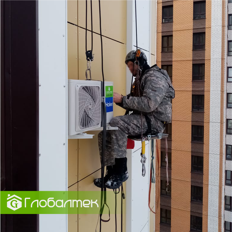 Монтаж наружного блока