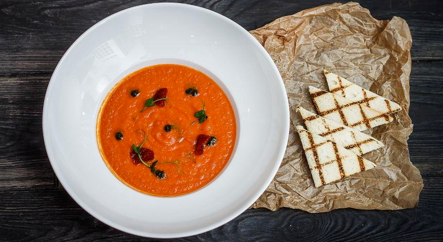 Фото готового томатного супа!