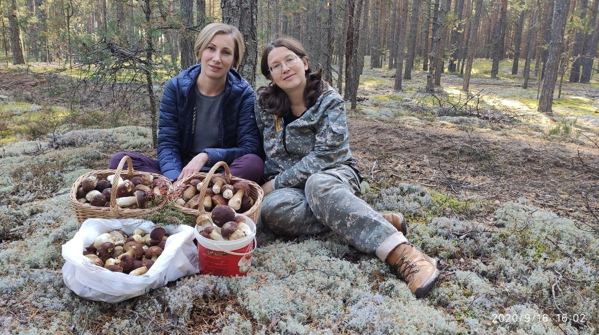 Если у девушек такие корзинки это не значит, что любой так бы смог... Фото с форума "Грибы Говорят", девушки - тоже оттуда.