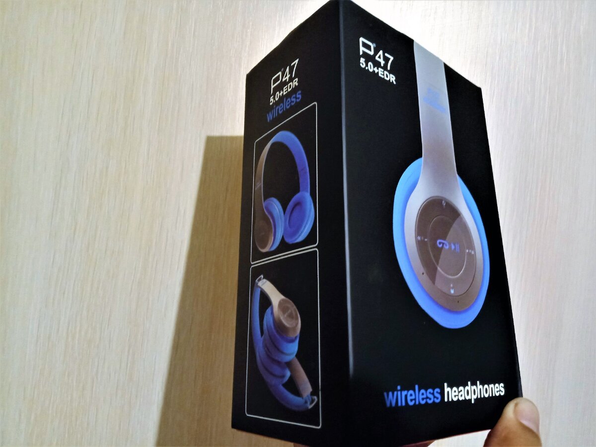 Беспроводные Bluetooth наушники Wireless P47 5.0+EDR - коробочка.