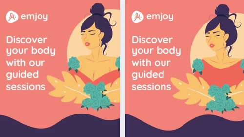 Одно из оригинальных рекламных объявлений Emjoy по сравнению с принятым объявлением. Скриншоты Emjoy.