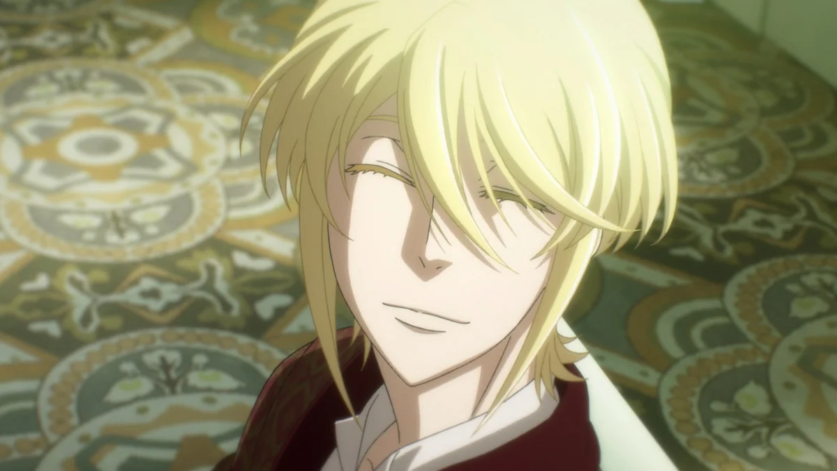 Уильям Джеймс Мориарти. Скриншот из аниме "Патриотизм Мориарти" .