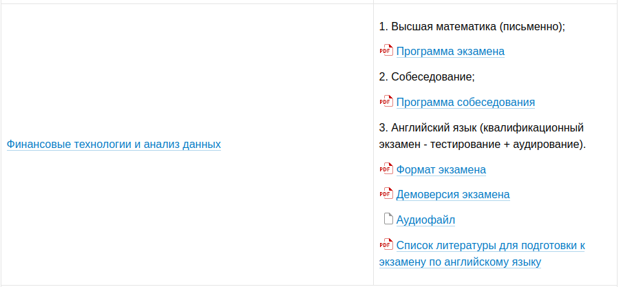 Скриншот с сайта ВШЭ