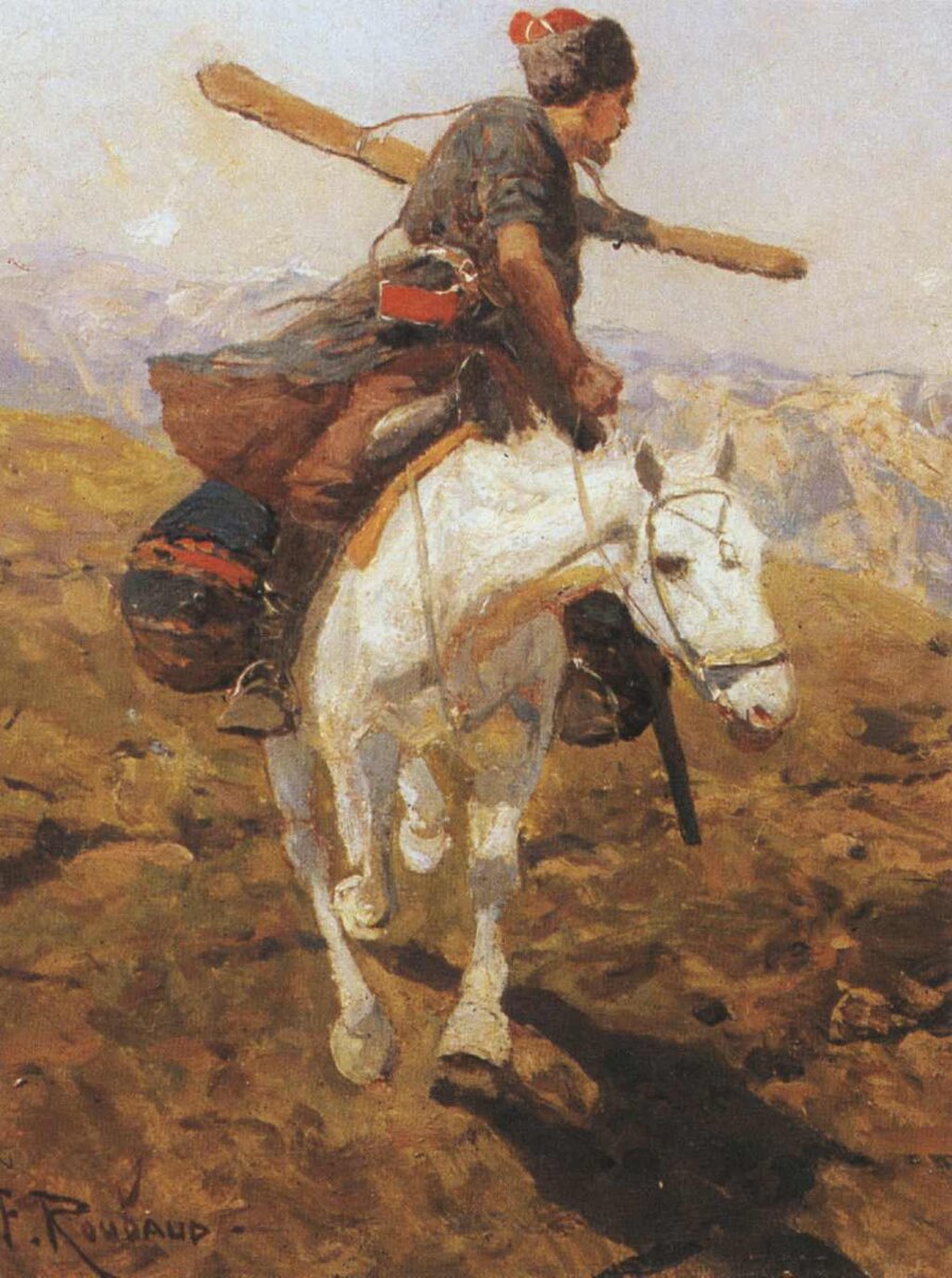 Всадник на белом коне. Ф.Рубо