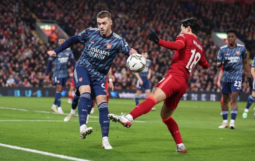 «Арсенал» отстоял ничью в первом полуфинале с «Ливерпулем», отыграв полтора тайма в меньшинстве