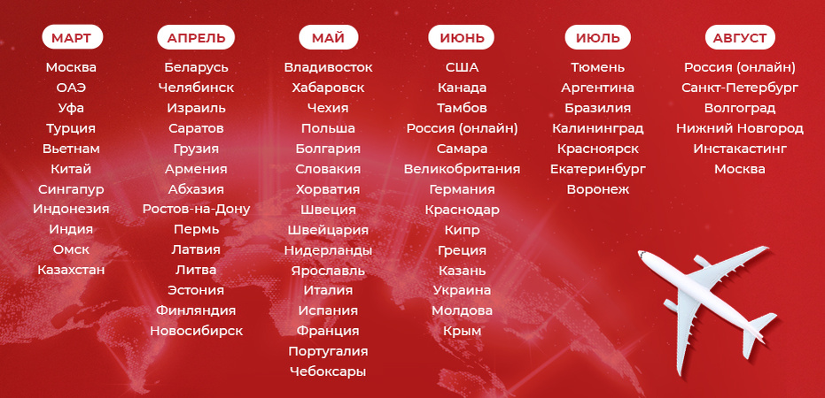 График кастинг-тура