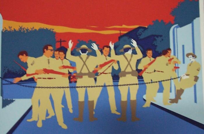 Рене Медерос, "Разоружение охранников на Третьем посту казарм Монкада".