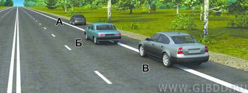 Водители каких автомобилей нарушили правила остановки?