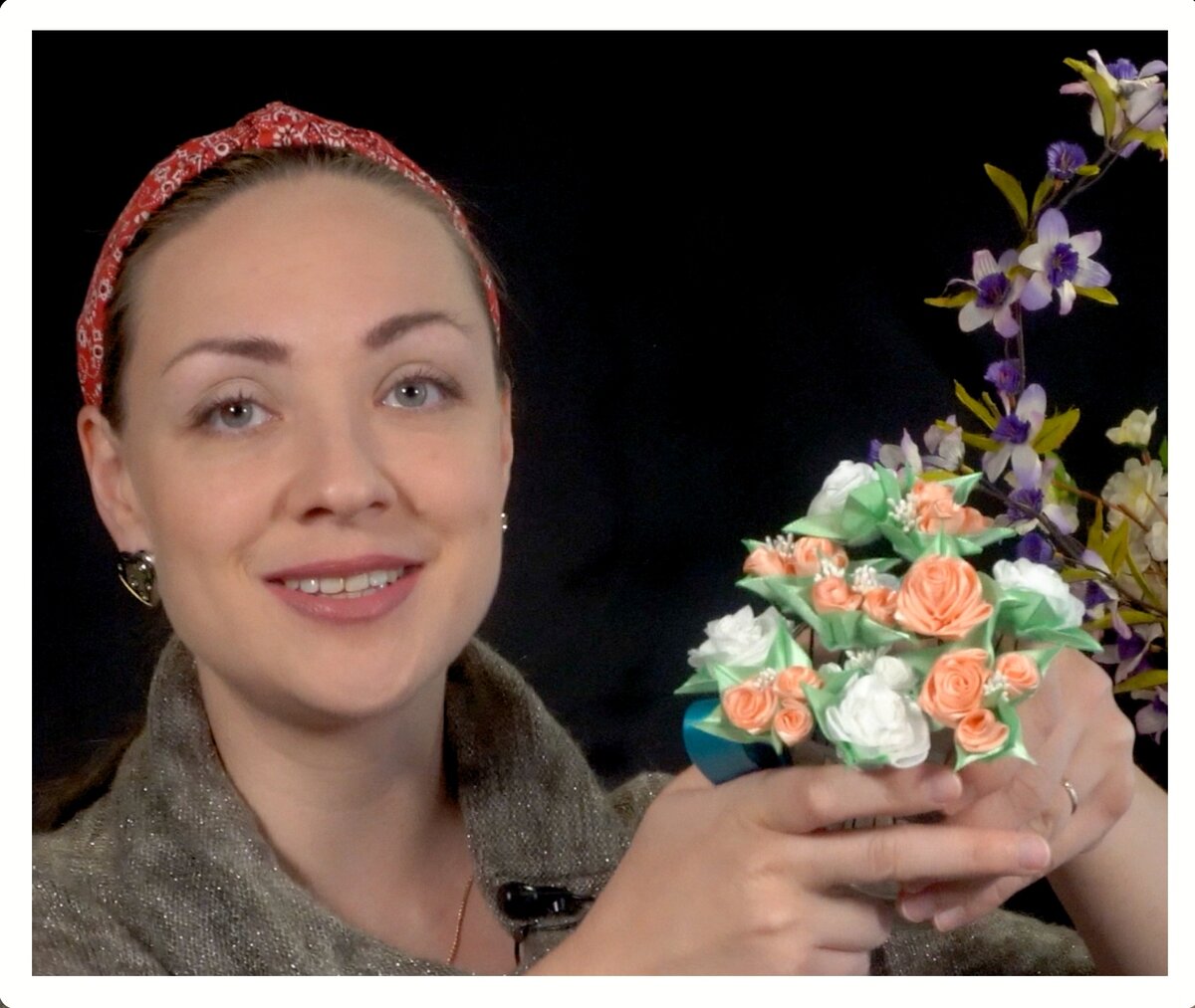 Ксения Назарова! шпильки канзаши, для волос! Украшения на свадьбу!