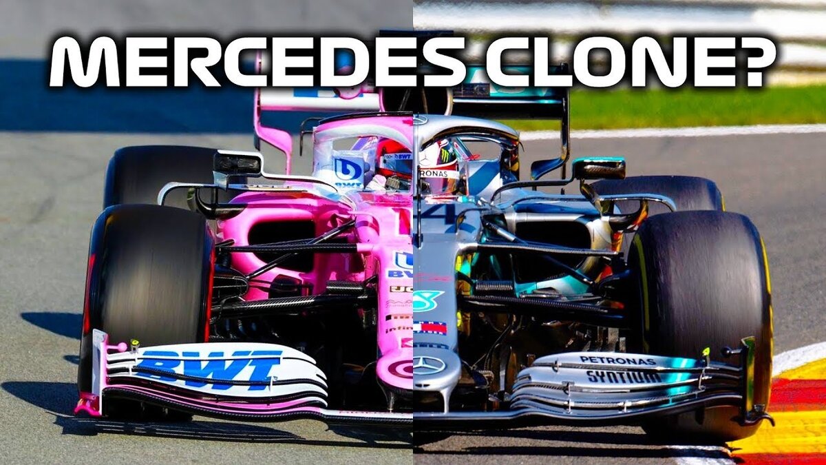 Сравнение нынешних болидов Mercedes и Racing Point
