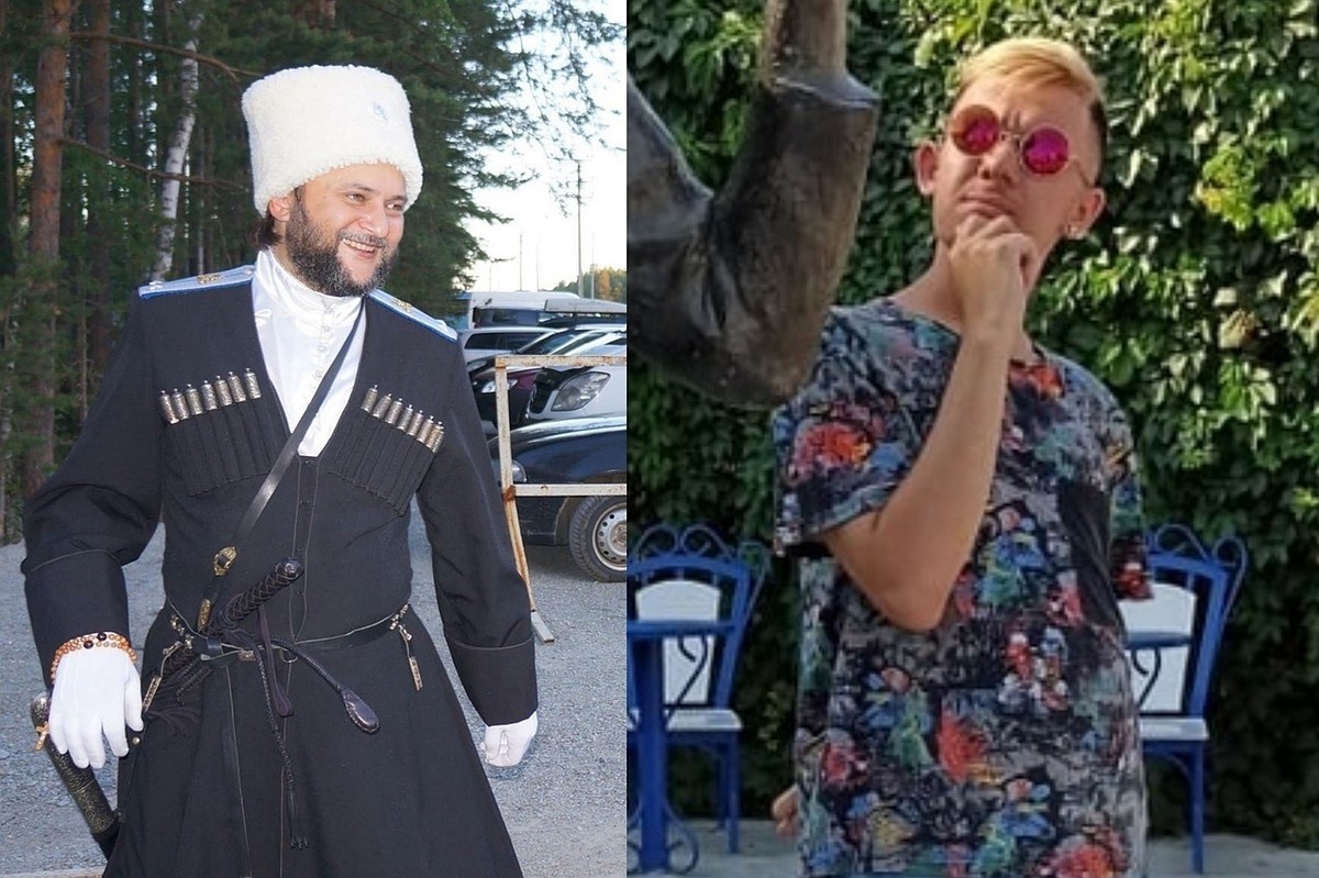 Казаки и Александр Зиновьев, который подвергся агрессии со стороны казаков. Казаки данный факт отрицают. Фото Яндекс картинки