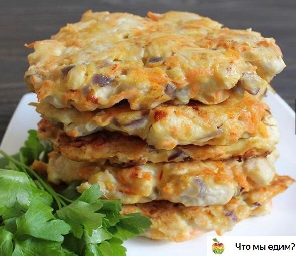 Куриные оладьи с сыром