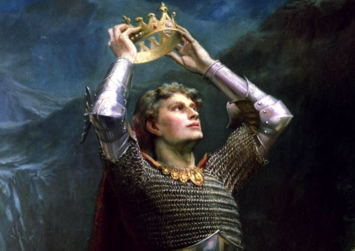 Фрагмент картины Чарльза Эрнеста Батлера "Король Артур" (1903)