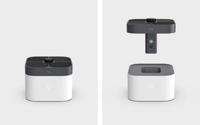 Зарядная док-станция и летающая камера-дрон (С) Ring