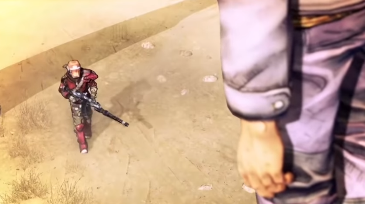 Кат-сцена с неудачным персонажем. 