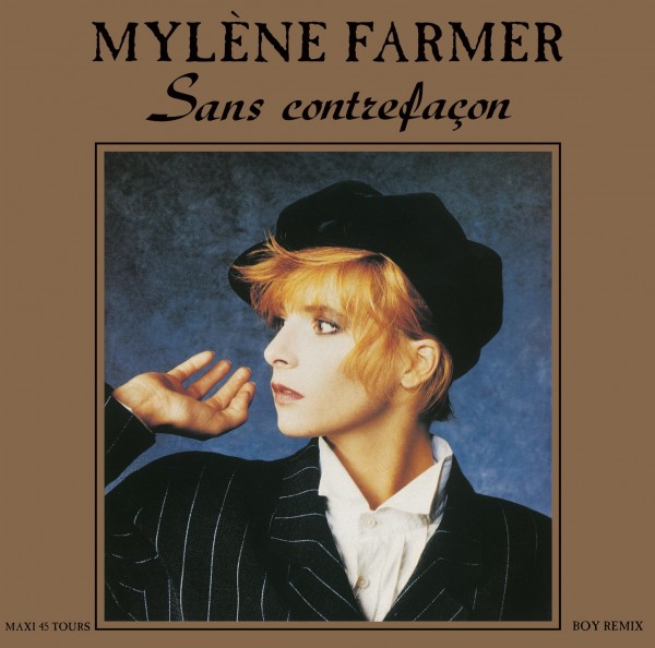 Обложка сингла "Sans Contrefaçon" французской певицы и автора песен Mylène Farmer.
