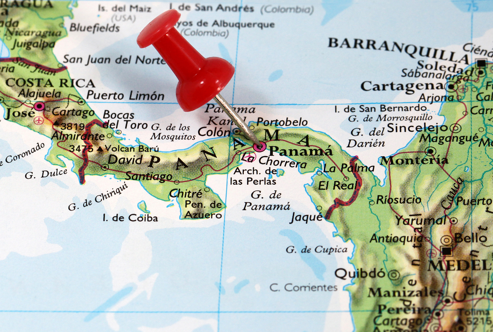 Панама страна на карте