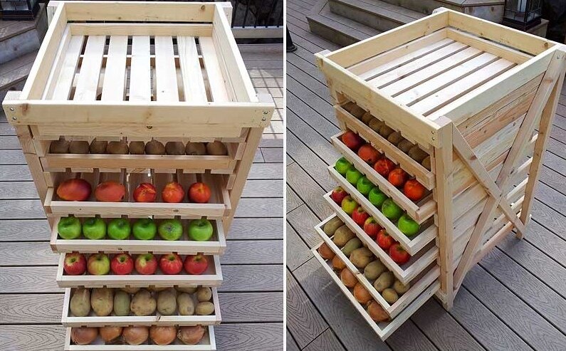 Ящик для хранения овощей на балконе зимой своими руками