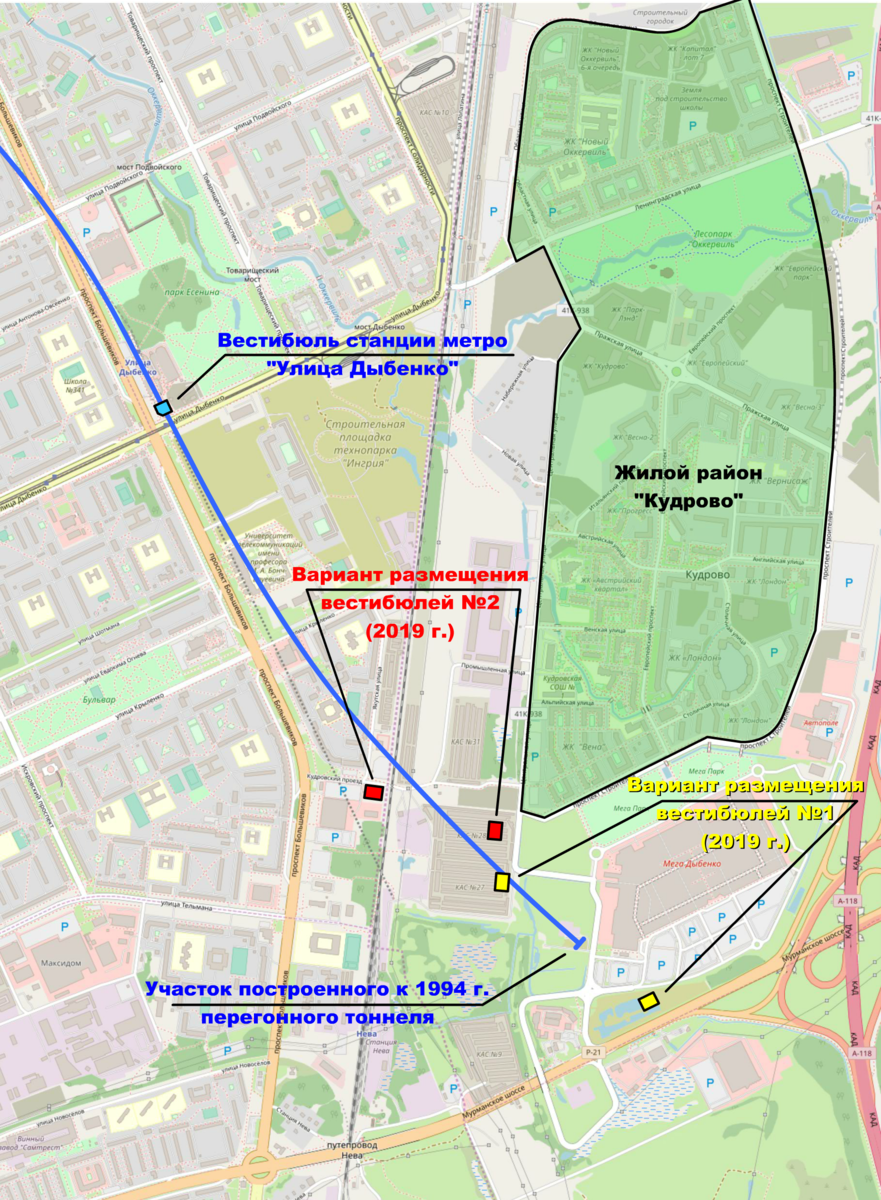 Карта санкт петербурга кудрово