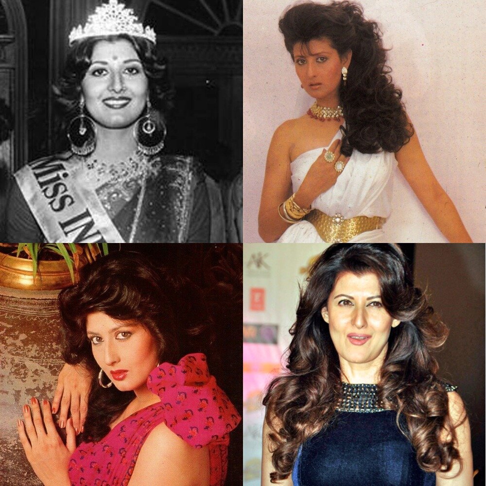 Источник: Pinterest Сангита на Конкурсе красоты, в молодости и в зрелости.