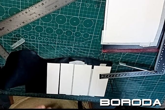 закрепление выкройки малярным скотчем