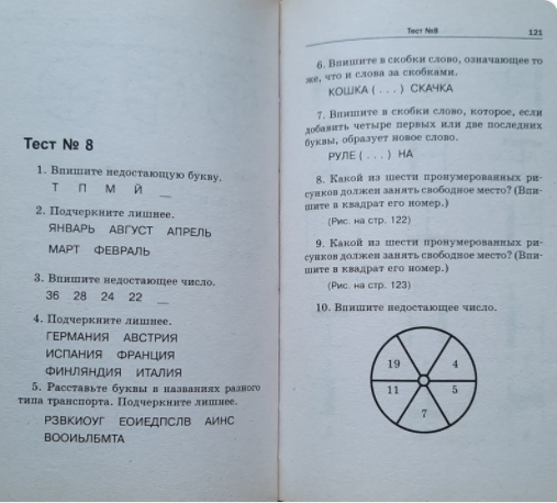 Этот тест мне прислал в личку человек, который как раз имеет отношение к данной сфере. К умственно отсталым детям.