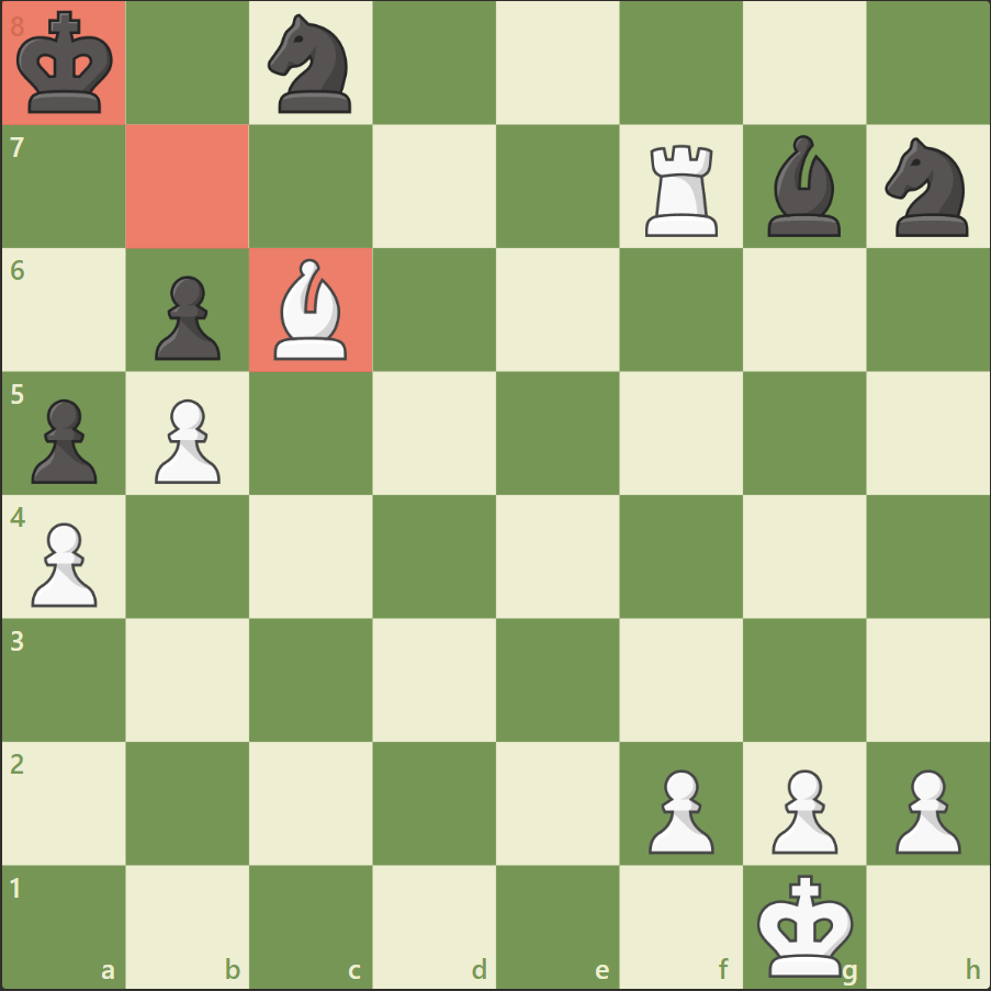 Л:f7, вскрытый шах