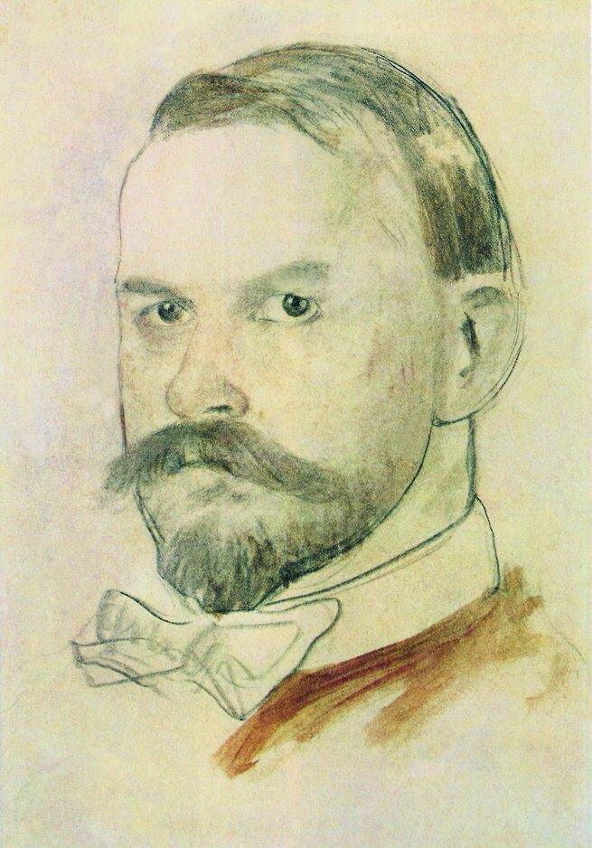 Б.М. Кустодиев. Автопортрет, 1904