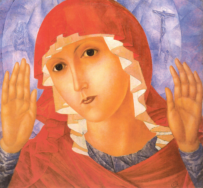 Кузьма Петров-Водкин. Богоматерь Умиление злых сердец. 1914–1915. Холст, масло. Государственный Русский музей