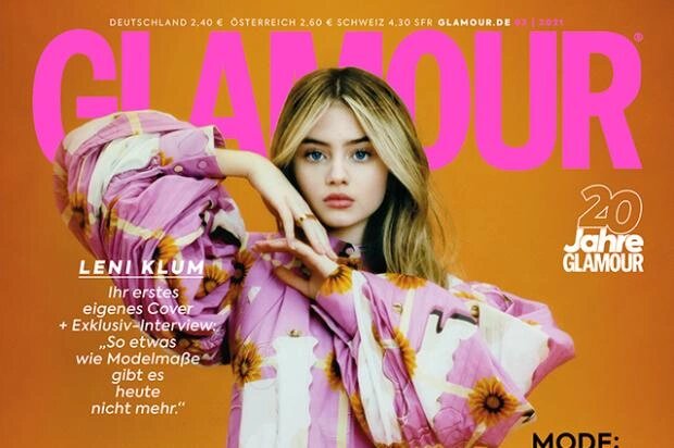 Лени Клум на обложке журнала Glamour, 2021.Источник фото: glamour.ru.