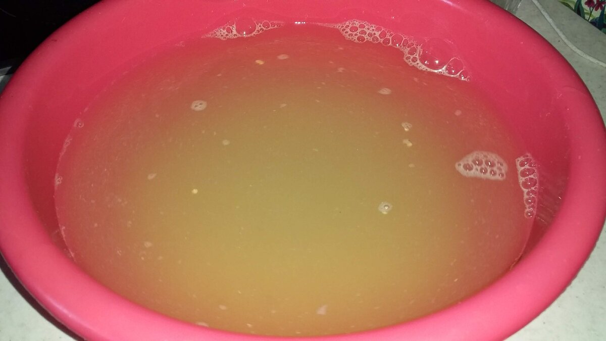 пшено залитое водой