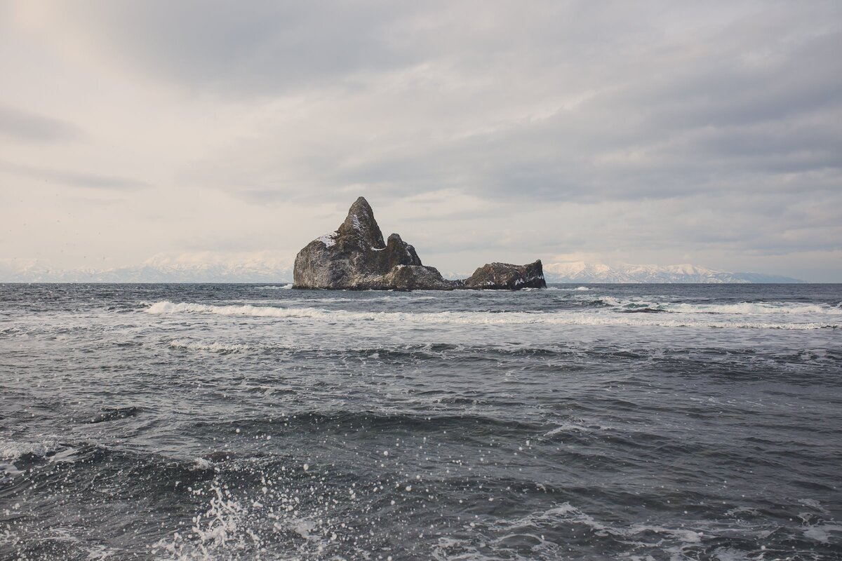 поселок Третьяково, о. Кунашир, вид на Японию