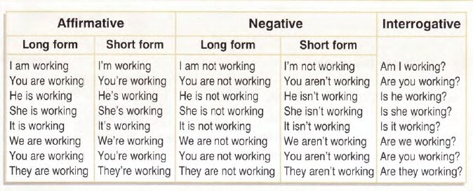 Present perfect affirmative and negative