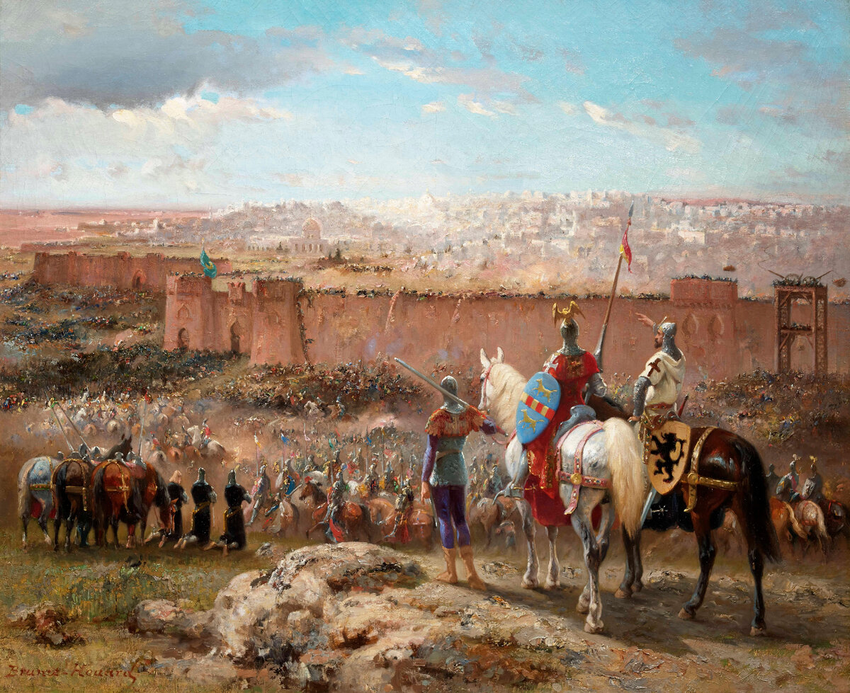 Осада Иерусалима. Художник: Pierre-Auguste Brunet-Houard