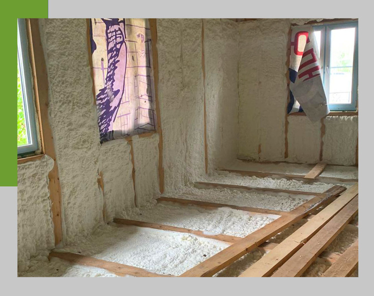 Утеплённый дом пенополиуретаном внутри