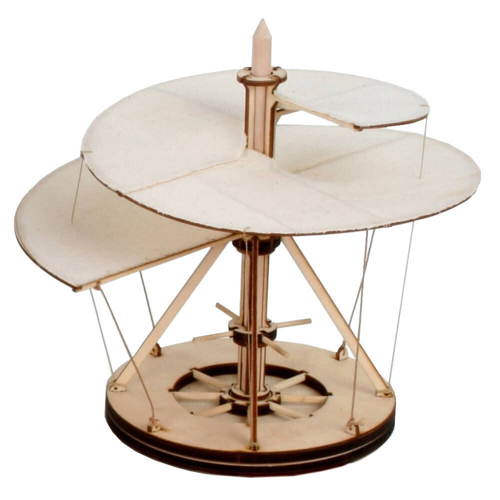 Макет вертолета на основе чертежей Леонардо да Винчи