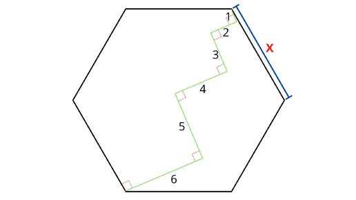 Задача от швейцарского математика: найдите длину стороны правильного шестиугольника