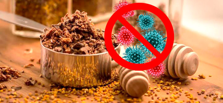 Бактерицидный, противовирусный и иммуномодулирующий натуральный пчелопродукт - прополис.