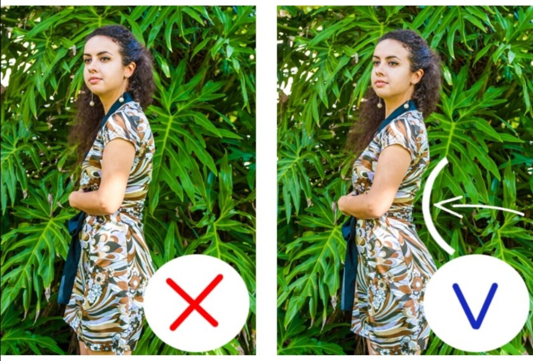 Вид сбоку (обратите внимание на поясницу)