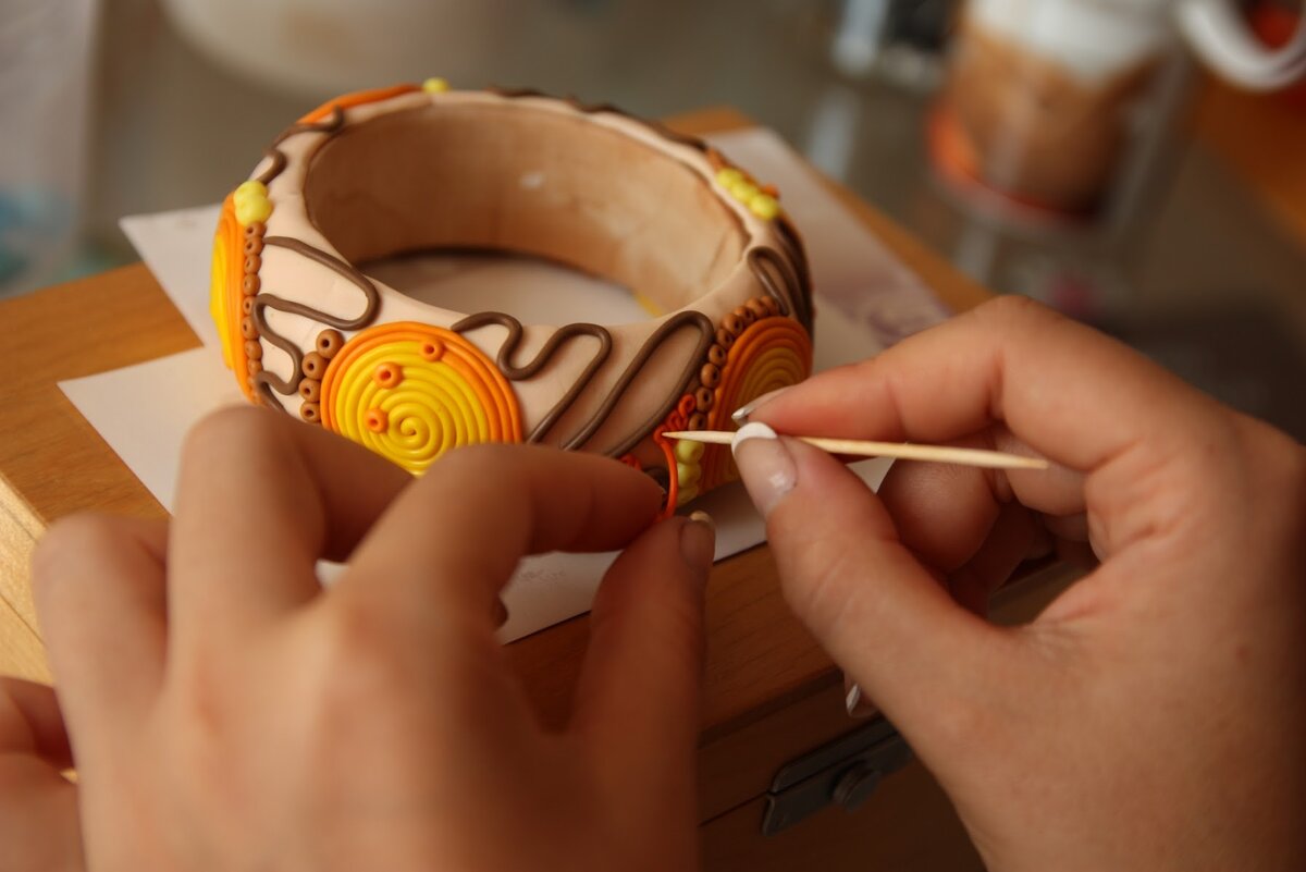 Авторский браслет из полимерной глины