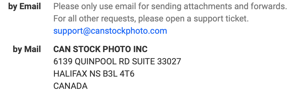 контактные данные CanStockPhoto на официальном сайте