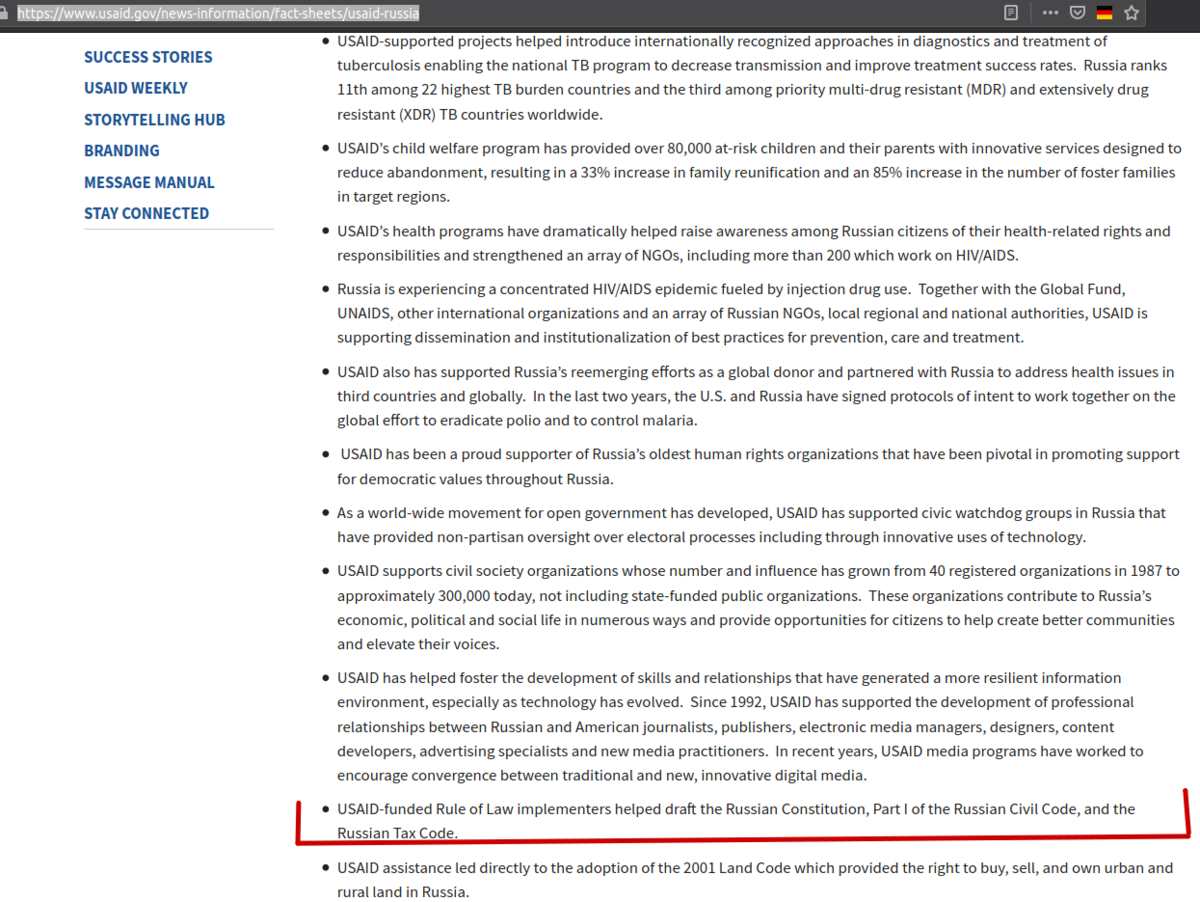 Агентство писало для нас не только Конституцию, но и гражданский и налоговый кодексы.